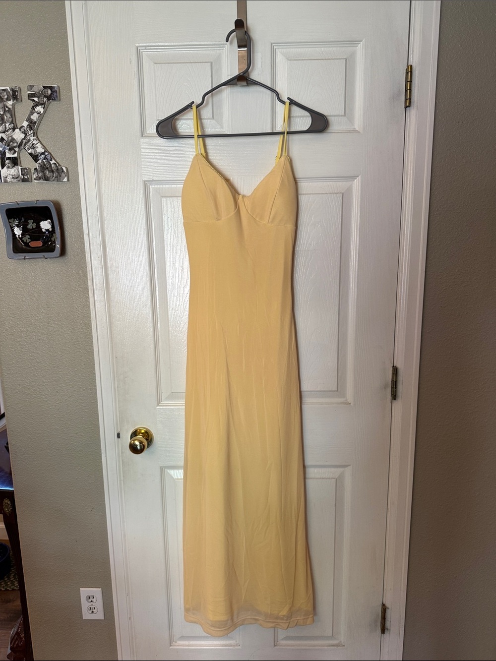 Yellow Slip Dress with Spaghetti Straps - new without tags